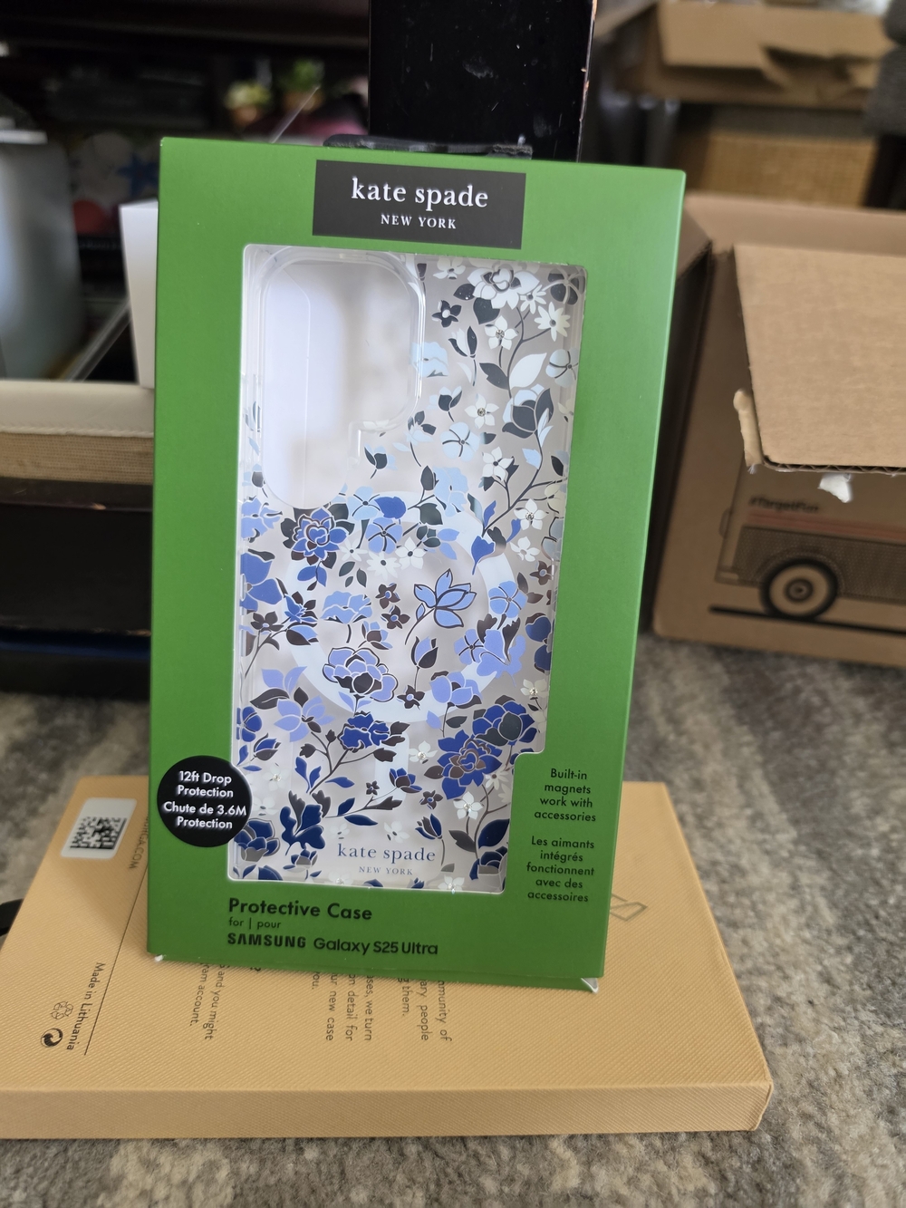 kate spade Blue Floral Protective Case for Samsung Galaxy S25 Ultra